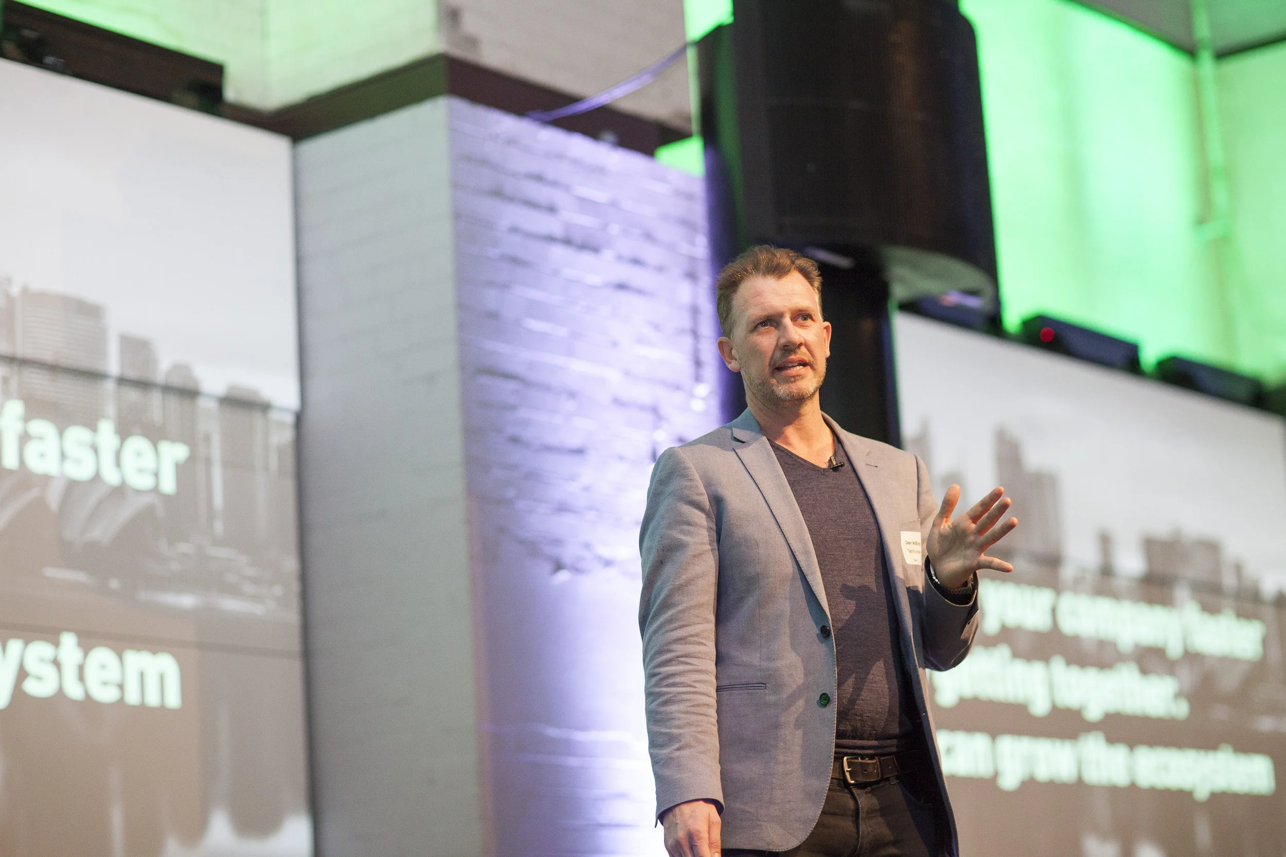 Dean giving the Keynote at the TechSydney launch dinner at the Powerhouse Museum