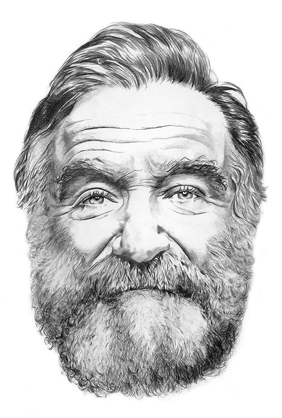 Robin Williams pencil drawings  Art Kaleidoscope