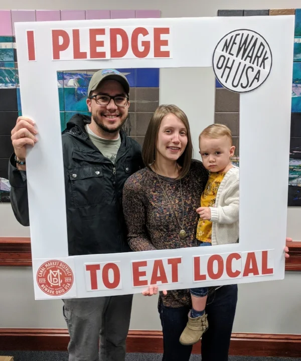 "We pledge to eat local because it's real and wholesome food." -Kyle, Megan, and Rosalind, Canal Market District regulars