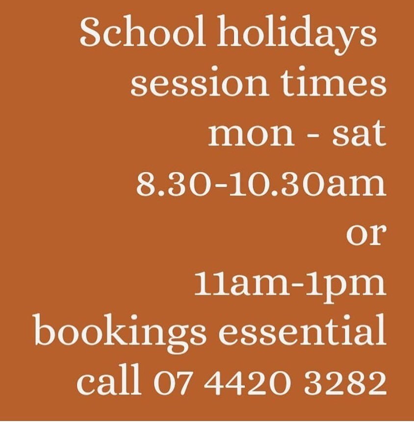 🌈 @theceramicpantry have released their school holiday times 🌈

Be sure to BOOK to avoid disappointment and if you are unable to attend your session please let them know so another little person can have some fun ✌🏽