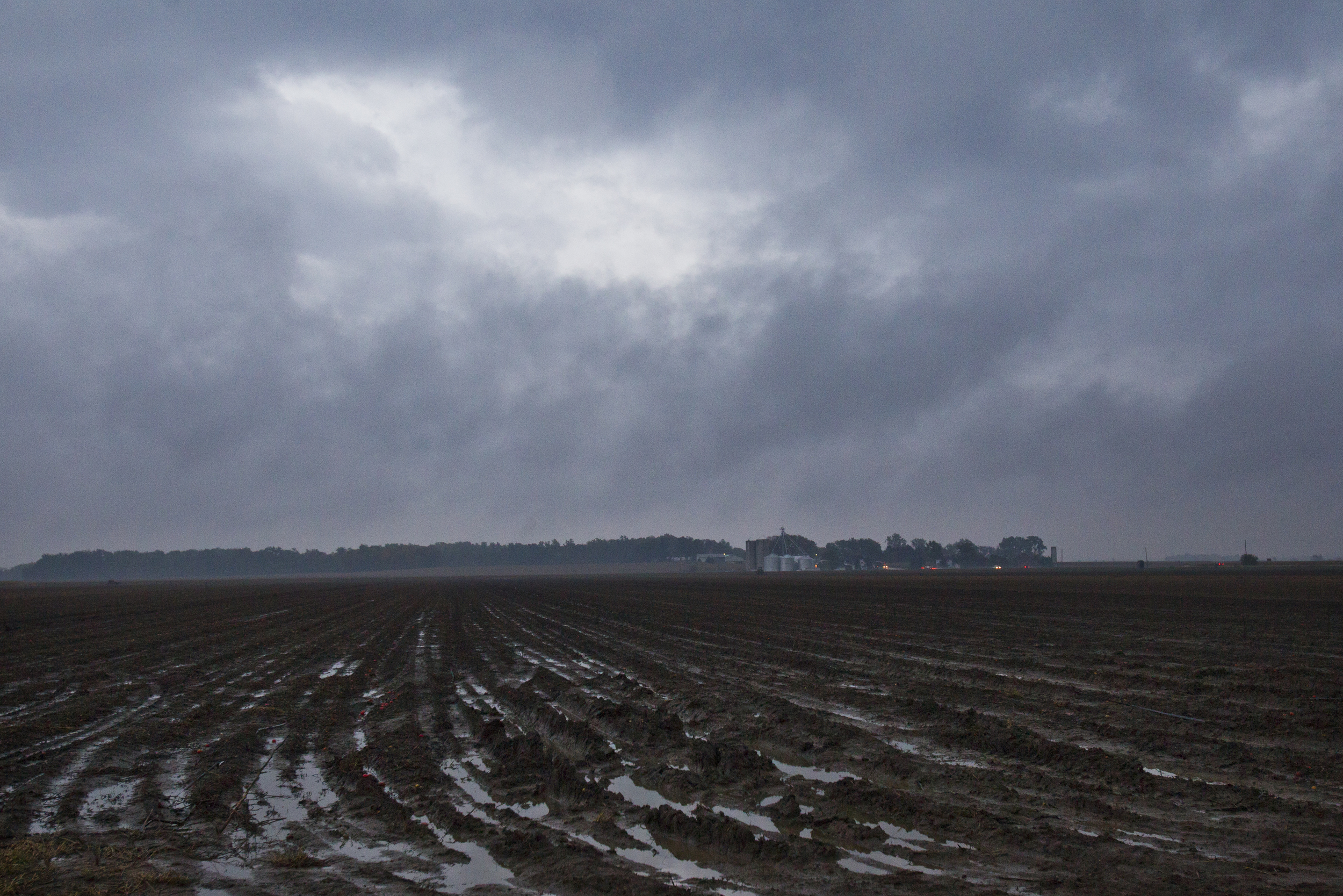  Large tracts of farmland near Pemberville, Ohio, have already been cleared and plowed in the fall harvest. The small farming community of about 1,500 people are finding themselves in the center of the national election.  