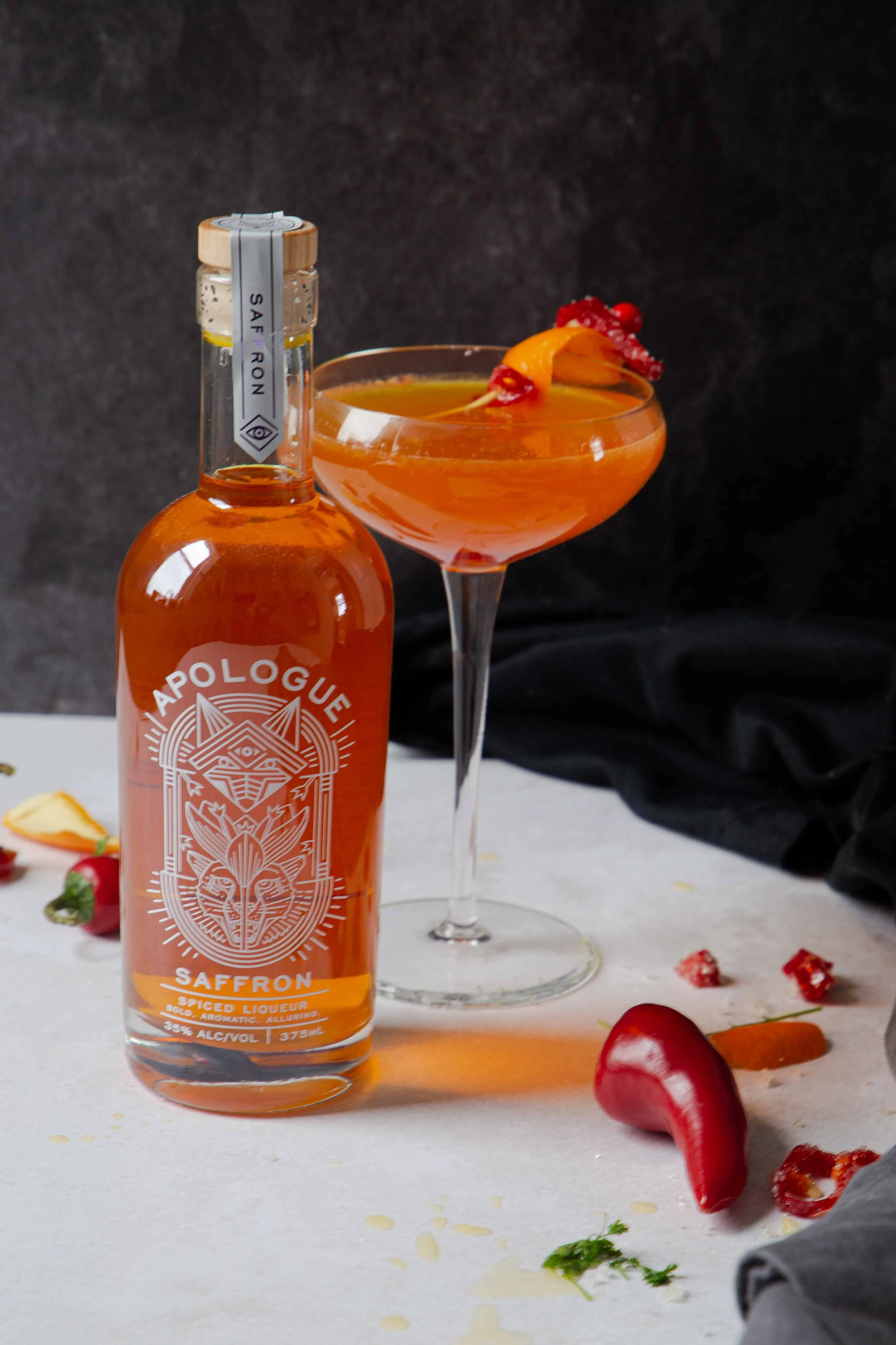 Saffron and Grapefruit Cocktail — page & plate