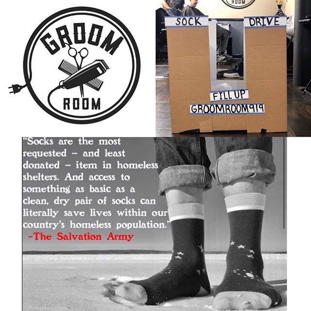 There are several reasons why the homeless desperately needs new socks. GroomRoom919 is collecting new socks in all sizes for the less fortunate this winter. There is a tremendous need to provide warm, dry socks to members of the community during the
