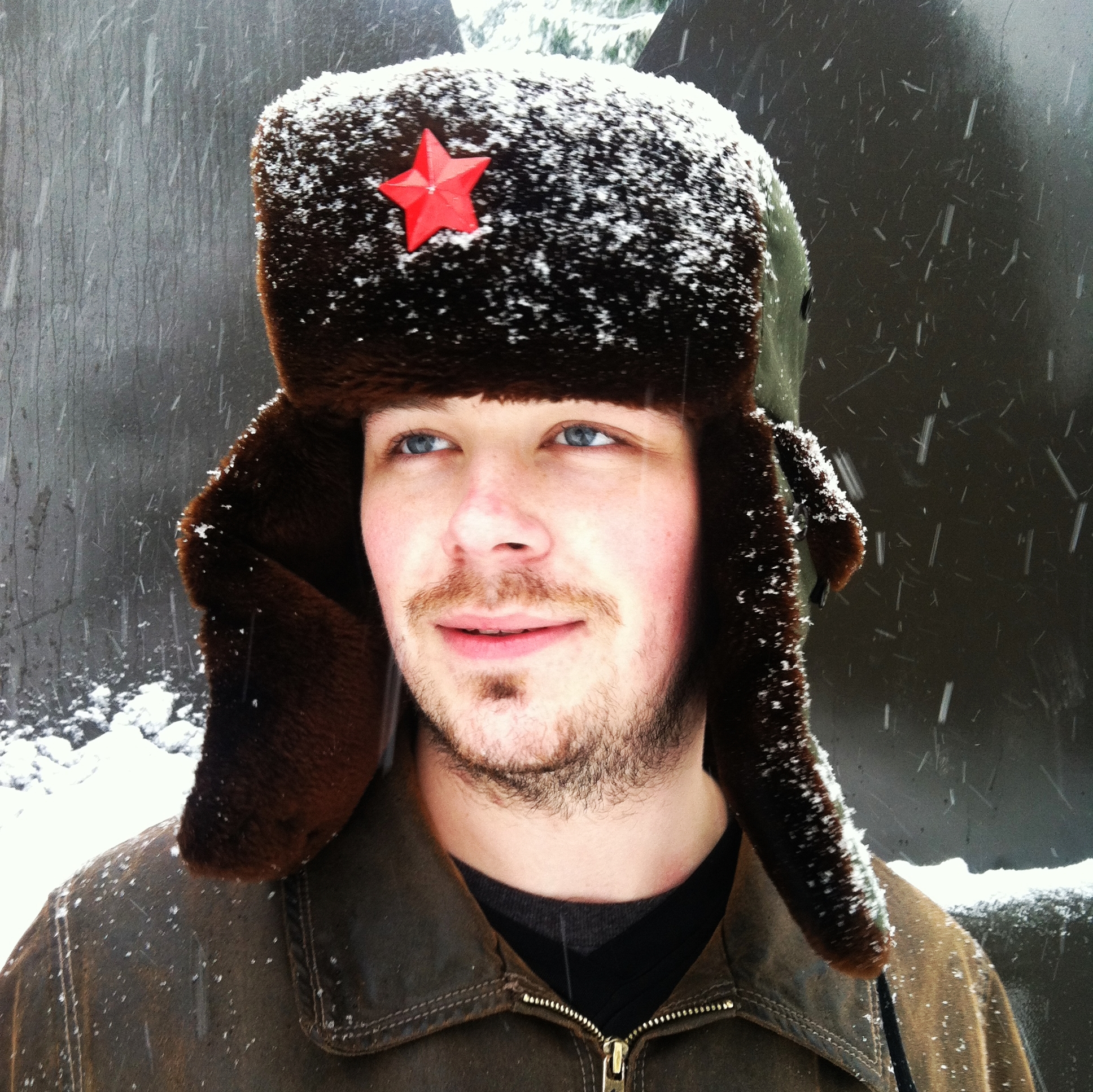 "Sean in the snow"