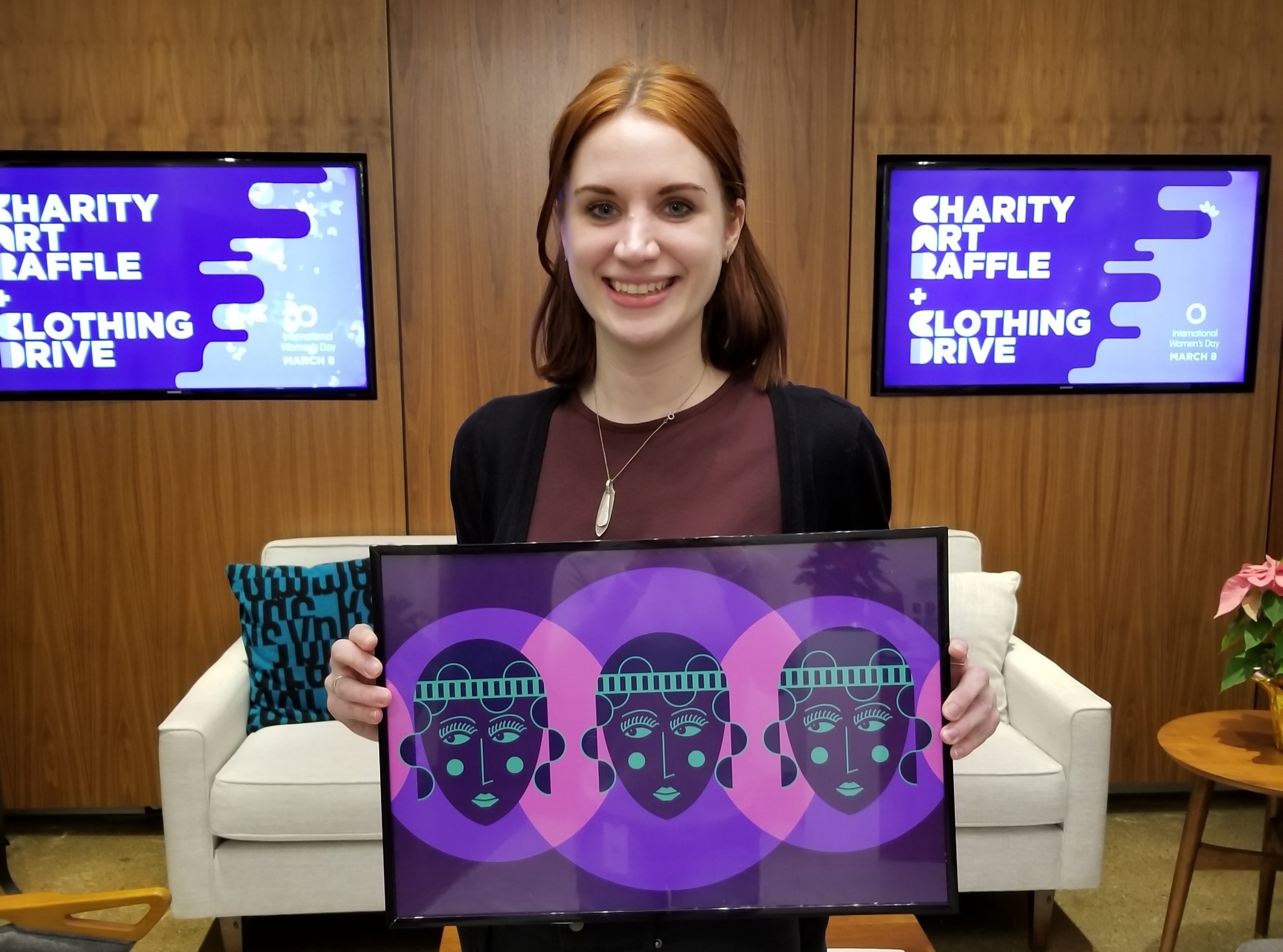 Charity Art Raffle in celebration of Women's Day.