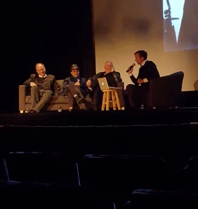The Rubells and curator during their talk at the Detroit Institute of Arts