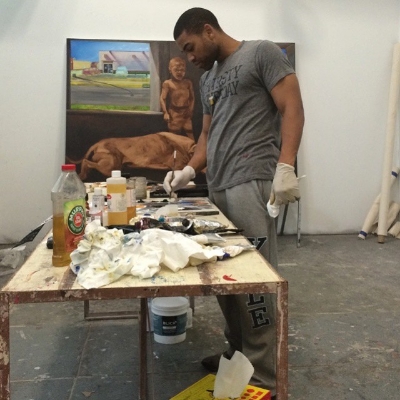 Me working in the studio