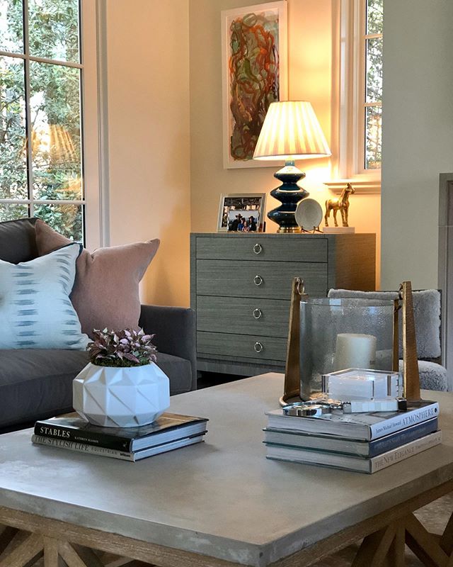 We are reminded how grateful we are for our amazing clients this time of year. Today we had fun accessorizing this livable family room for a trusting client just in time for the Holidays! #catherinewaltersinteriors #accessories