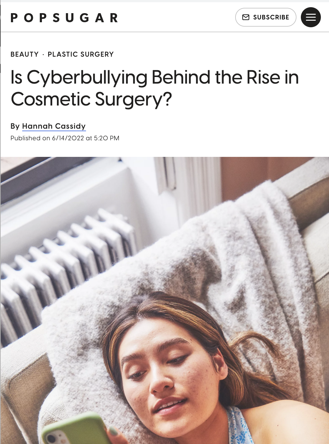Cosmetic Surgery and Cyberbullying 