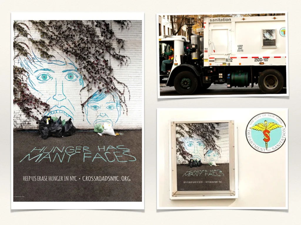 Moving from street to street on the sides of sanitation trucks, the reach of our posters expanded to all 5 boroughs within the second largest city in the world.