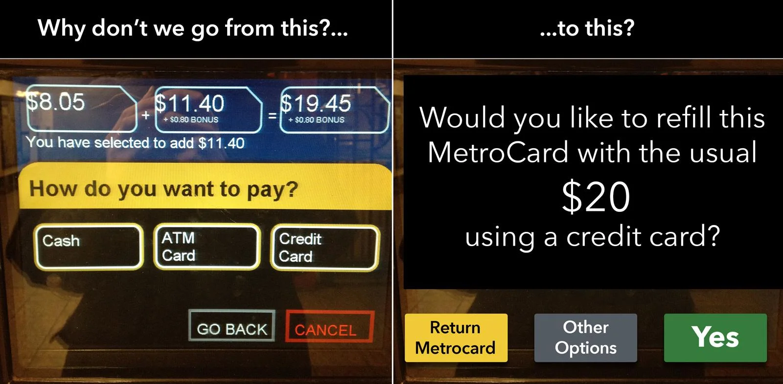 A “dumb” user interface that requires a lot of input vs. one that’s “anticipatory”?