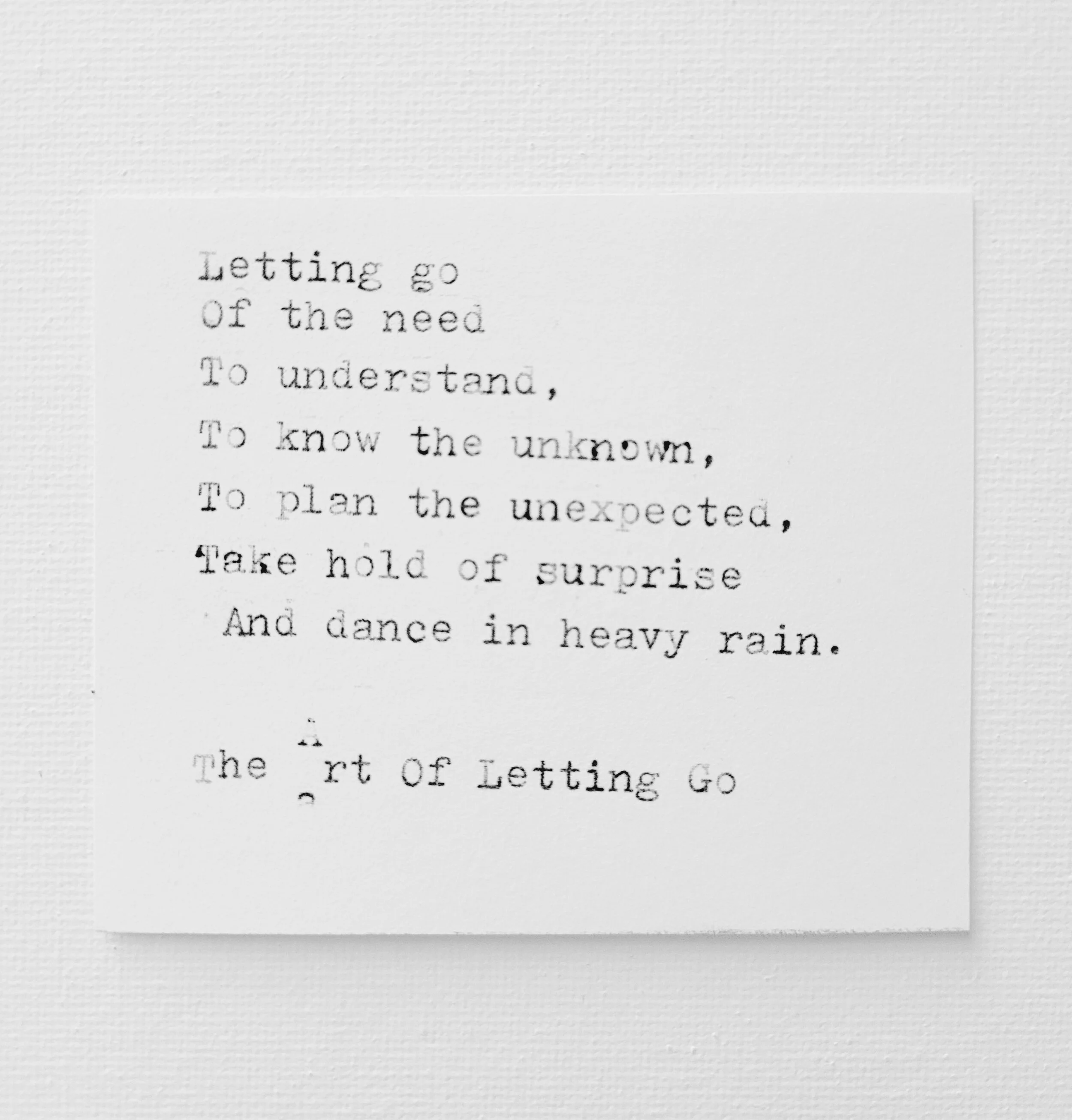 The Art of Letting Go 