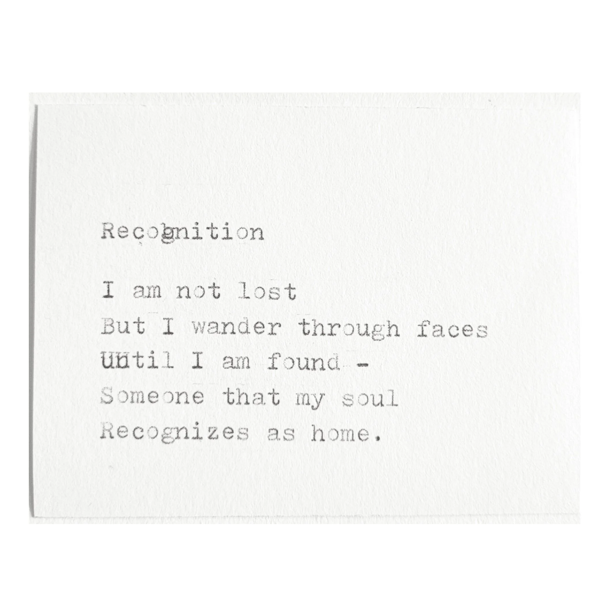 Recognition