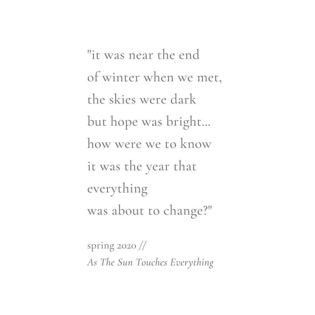 Don't worry- everything can change in a years' time. Just wait and see ✨⁠
⁠
Spring 2020 @poemsby.lindsay⁠
⁠
#change #changes #spring #seasons #hope #winter #poetrybook #poemoftheday