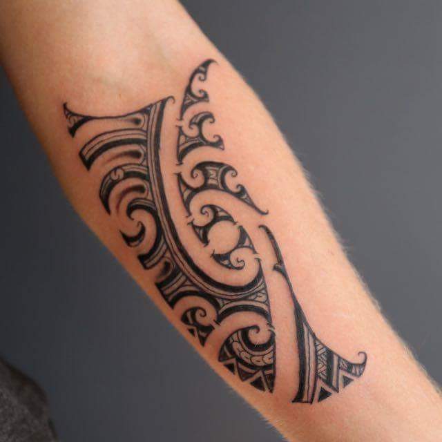 Maori Tamoko arm tattoo