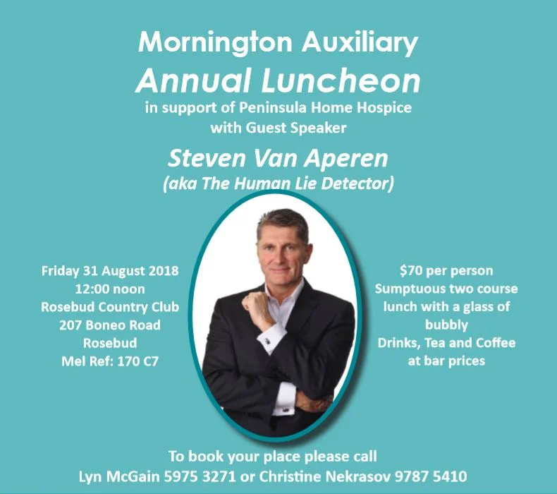 Mornington Auxiliary Annual Luncheon: in support of Peninsula Home Hospice