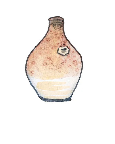 Bristol, England Bottle, 1710-1720 Salt-glazed stoneware, 2002.10