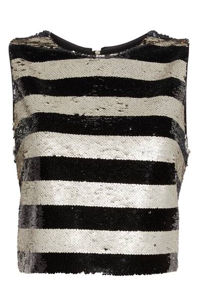 Eliza J Sequin Stripe Top