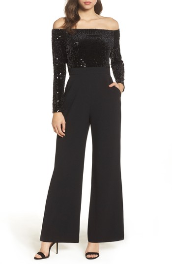 Eliza J Off The Shoulder Wide Leg Jumpsuit
