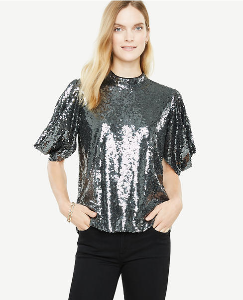 Ann Taylor Sequined Top
