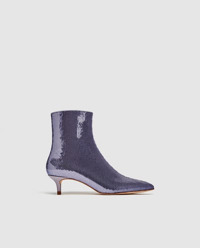Zara Sequin Boots, $80