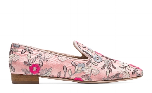 Stuart Weitzman Embroidered Flats