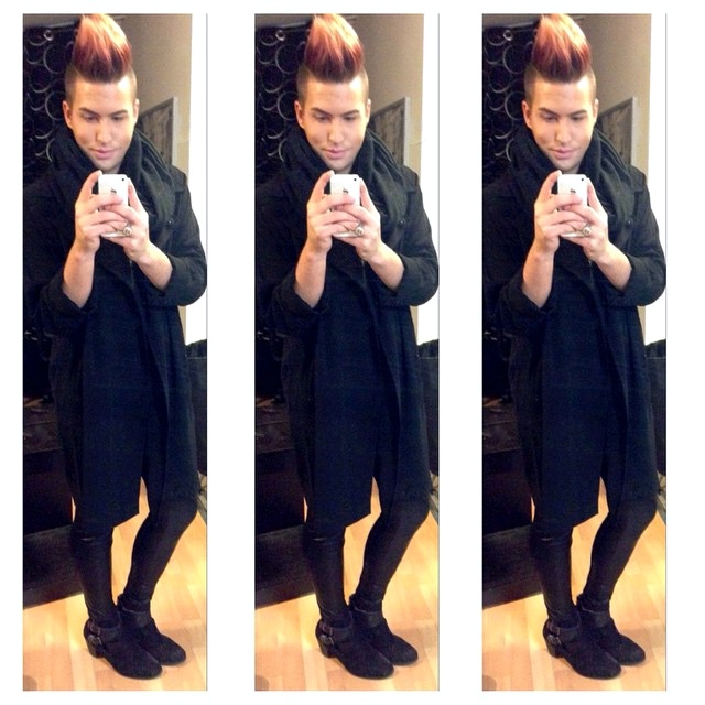 Jacket: Forever 21 Scarf: H&M Leggings: Forever 21 Boots: Ardene