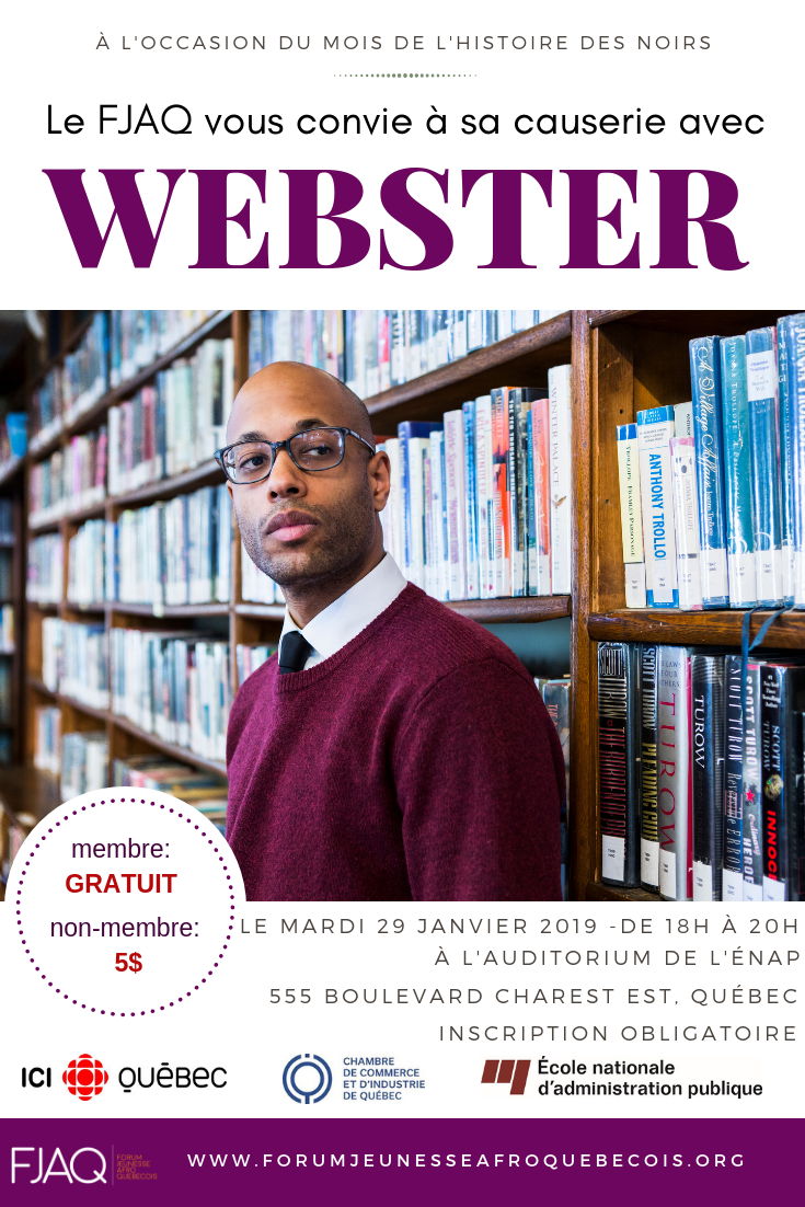 29 janvier: Causerie du Forum Jeunesse Afro-Québécois