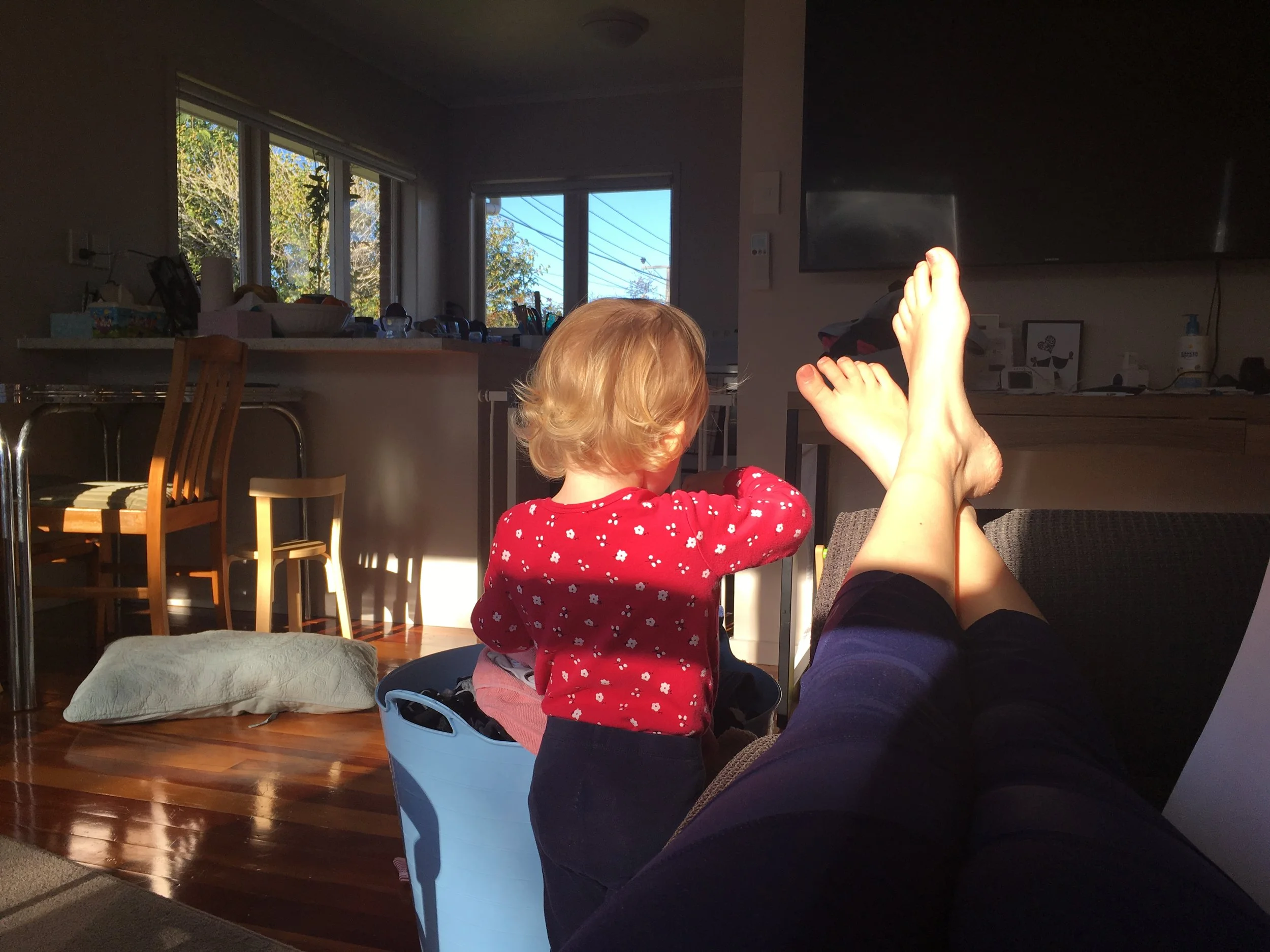 Mummy-toddler workout FAIL