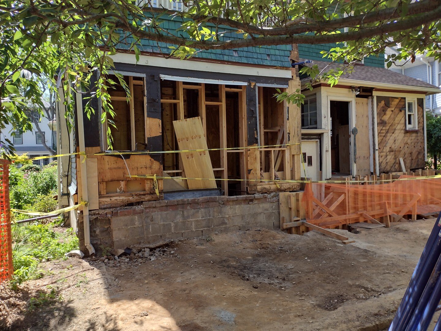 Finally got around to some before and after for the rear extension we recently completed on an early 1900s wood-frame Victorian. We started with two existing extensions incorporated into a more rational extension with new foundation, roof, windows an