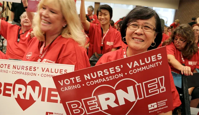 Rally with Nils and the NNU for Bernie at SRJC