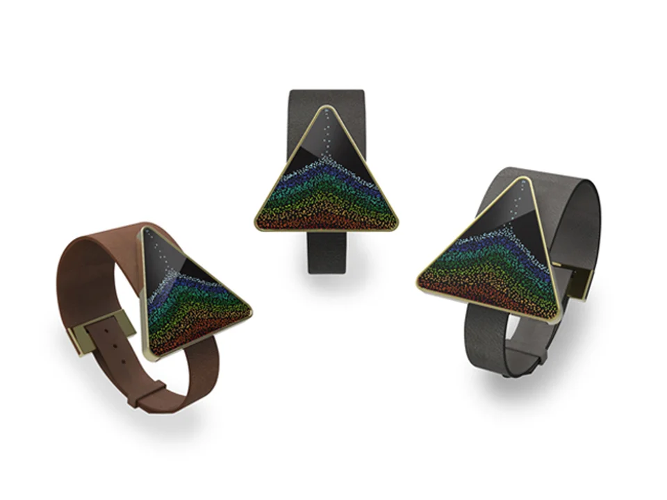  The asymmetrical band design is suited well in many colors 