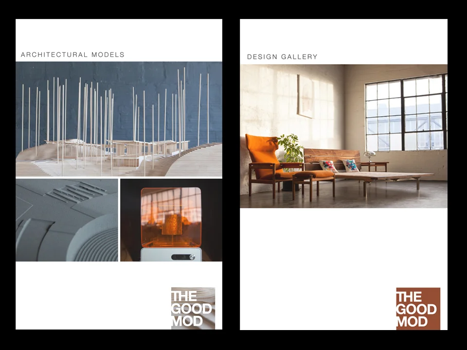  Fronts of postcards 2 + 3 of the set, highlighting the company's many capabilities 