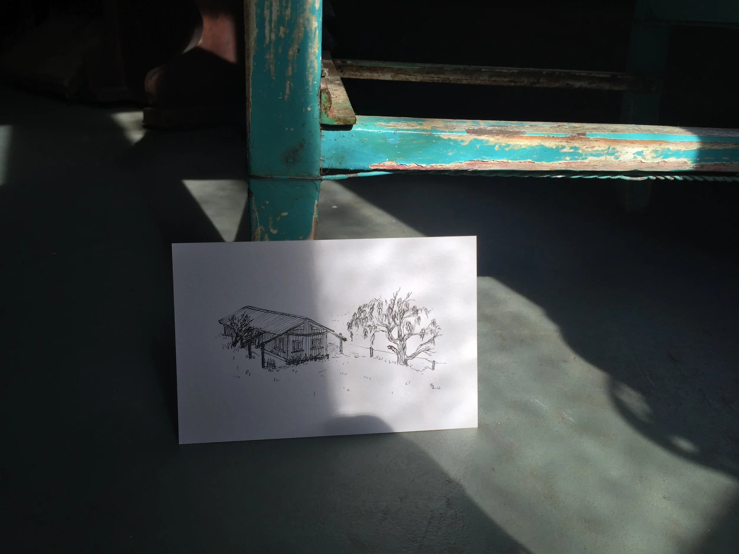   The Shed At H&amp;S  Ink on paper 2016 