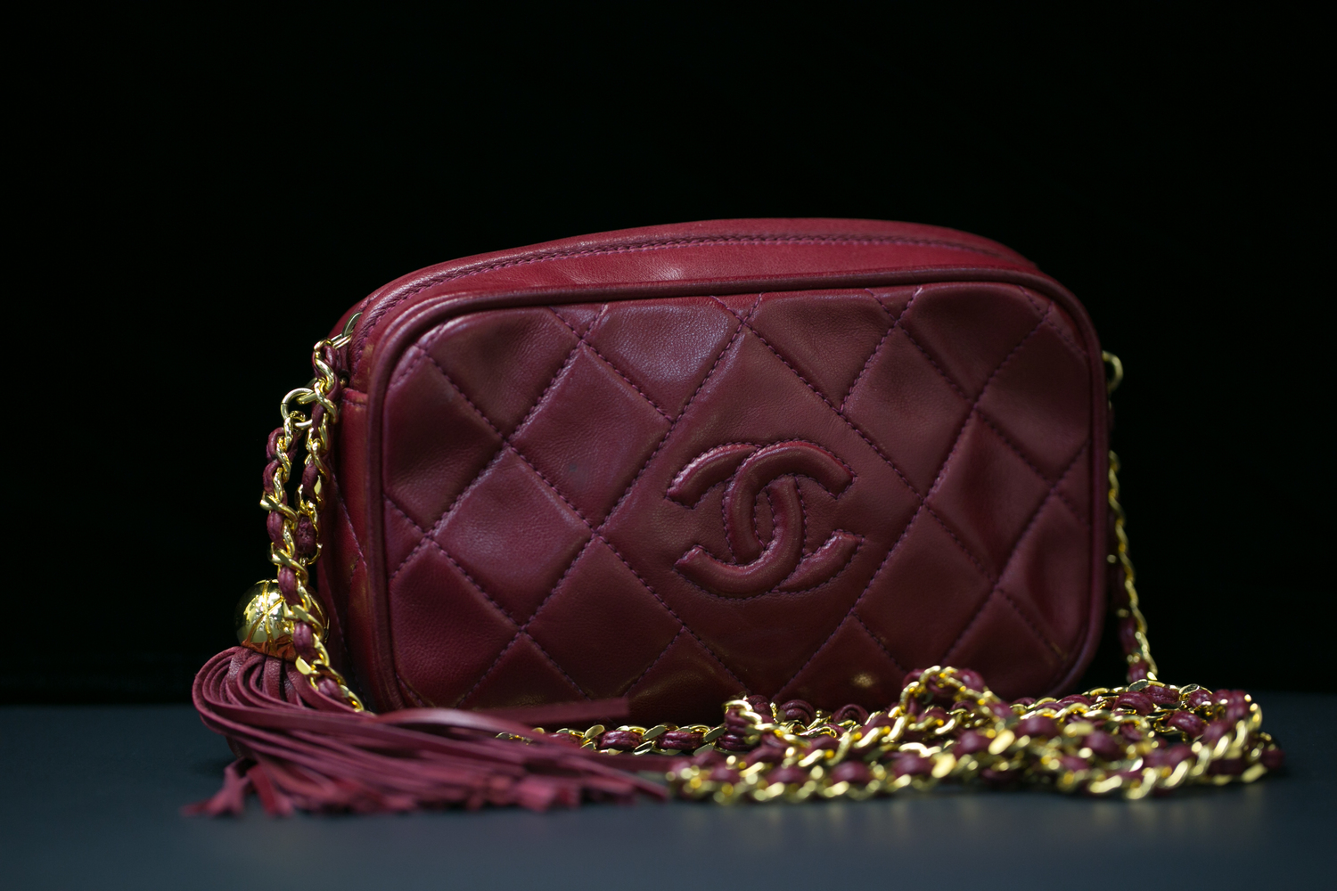 Chanel Wine Lambskin Mini Crossbody Bag — New York Diamond Center