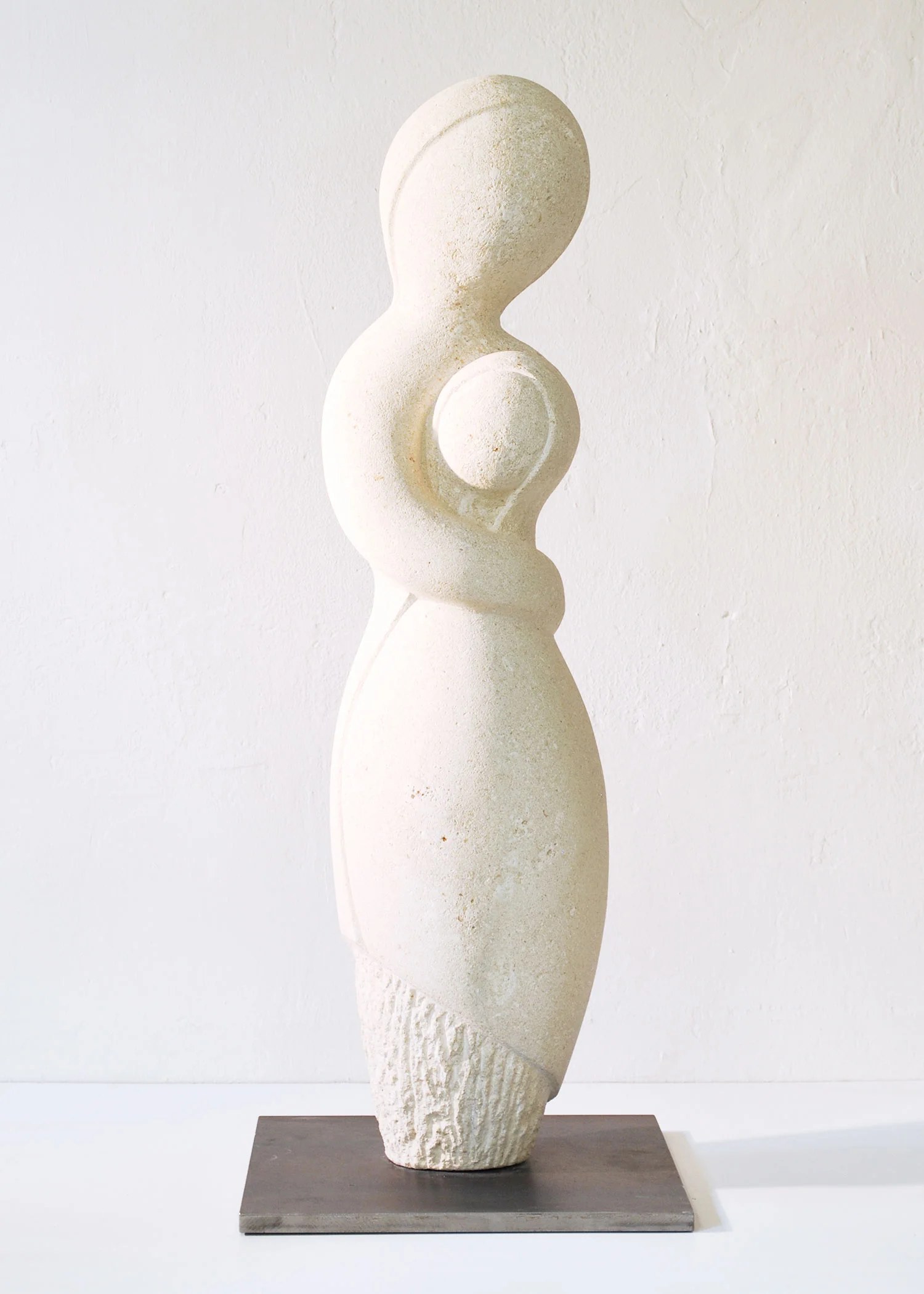 Mutter/Kind Kalkstein 23 x 20 x 88