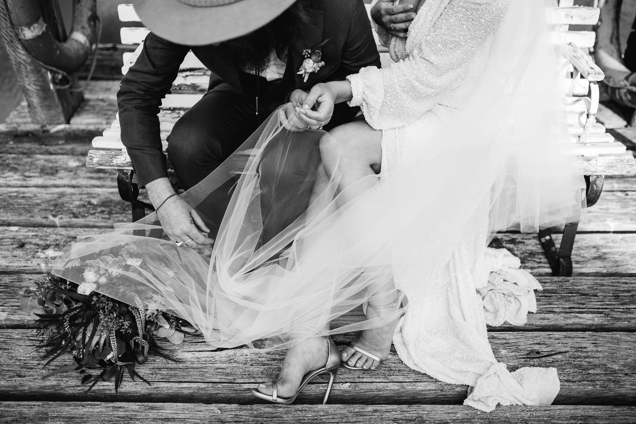 GOWN: Willow Gown and Sheath Veil | PHOTOGRAPHER: Free the Bird&nbsp;