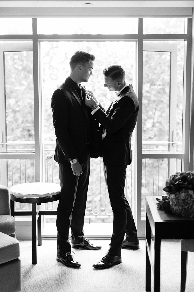  Alexander Ross and Nicholas Ross from Same-sex wedding directory Mr Theodore legally get married at Entrecote in South Yarra. Photos by Olivia and Thyme. 