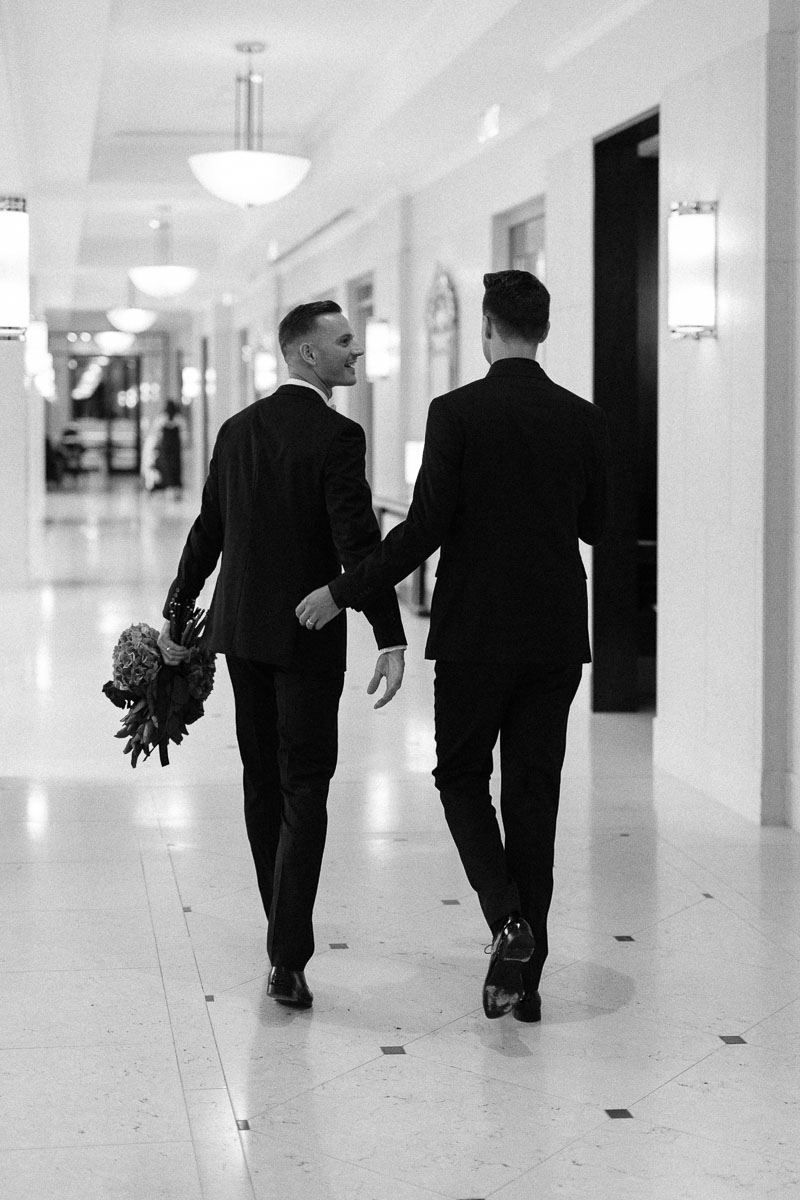  Alexander Ross and Nicholas Ross from Same-sex wedding directory Mr Theodore legally get married at Entrecote in South Yarra. Photos by Olivia and Thyme. 