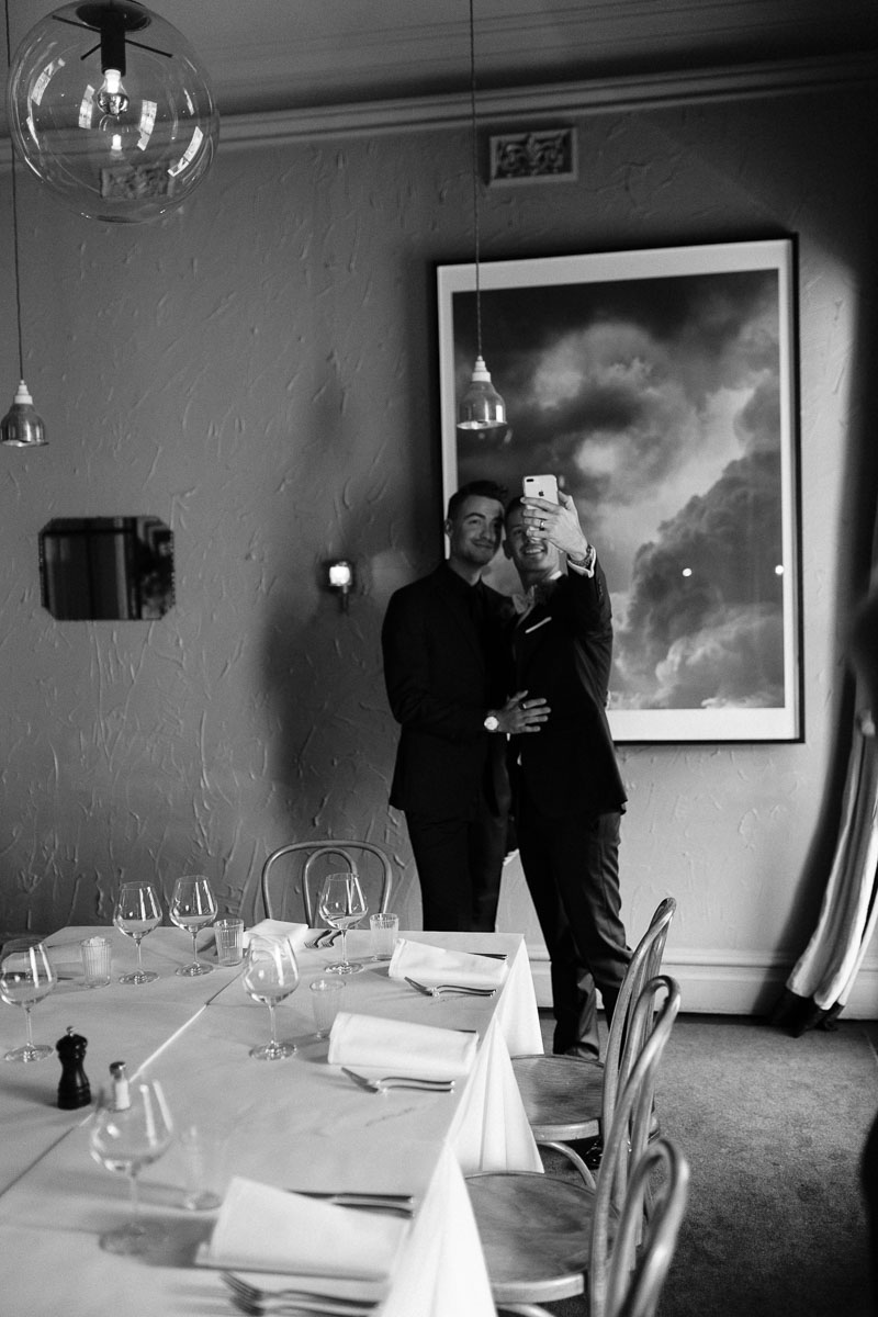  Alexander Ross and Nicholas Ross from Same-sex wedding directory Mr Theodore legally get married at Entrecote in South Yarra. Photos by Olivia and Thyme. 