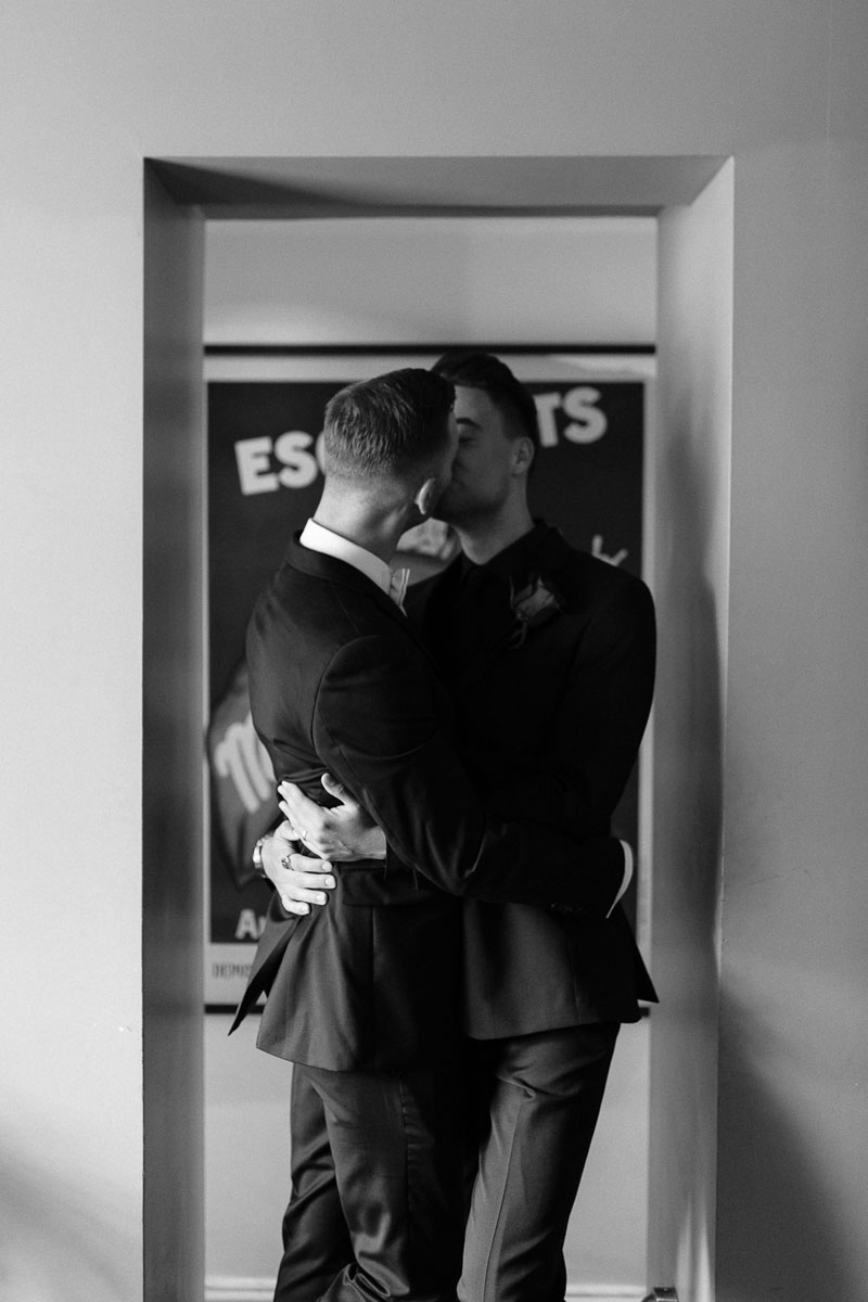  Alexander Ross and Nicholas Ross from Same-sex wedding directory Mr Theodore legally get married at Entrecote in South Yarra. Photos by Olivia and Thyme. 