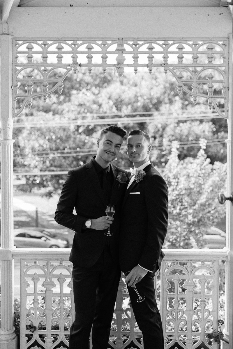  Alexander Ross and Nicholas Ross from Same-sex wedding directory Mr Theodore legally get married at Entrecote in South Yarra. Photos by Olivia and Thyme. 