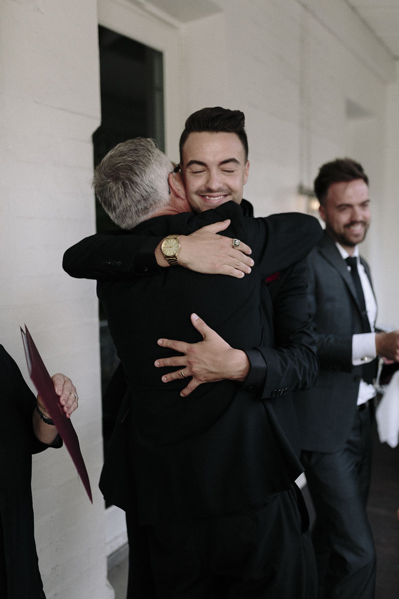  Alexander Ross and Nicholas Ross from Same-sex wedding directory Mr Theodore legally get married at Entrecote in South Yarra. Photos by Olivia and Thyme. 