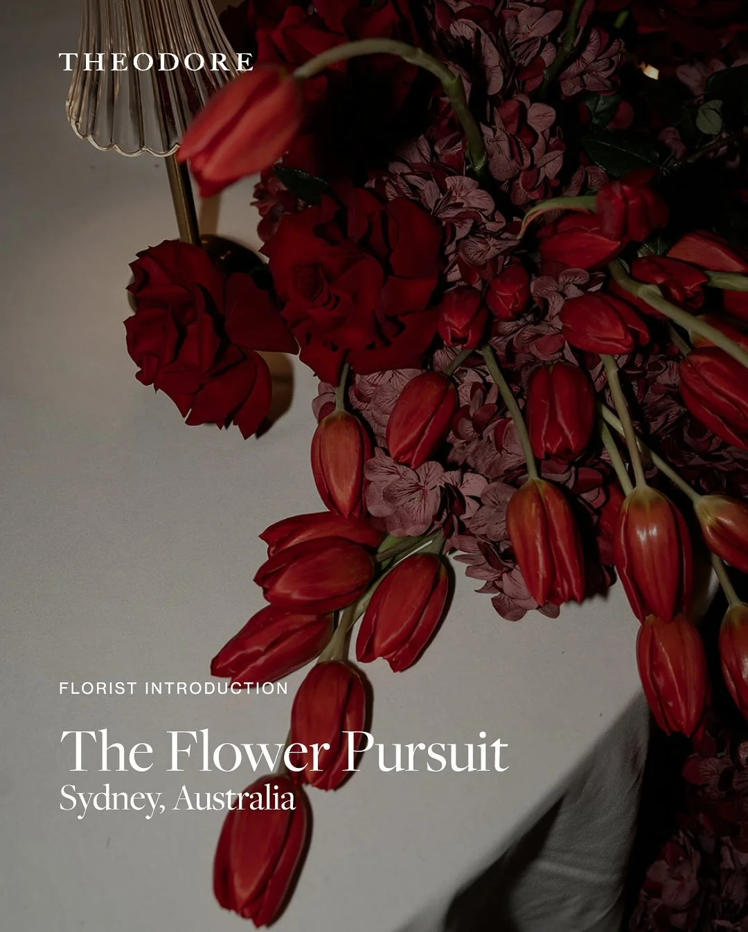 Meet @theflowerpursuit &mdash;

The Flower Pursuit is a creative floral studio led by visionary boss lady, Sarah, a true floral magician with an impeccable eye for fashion. But this team does more than just arrange flowers.

You&rsquo;ll often find S