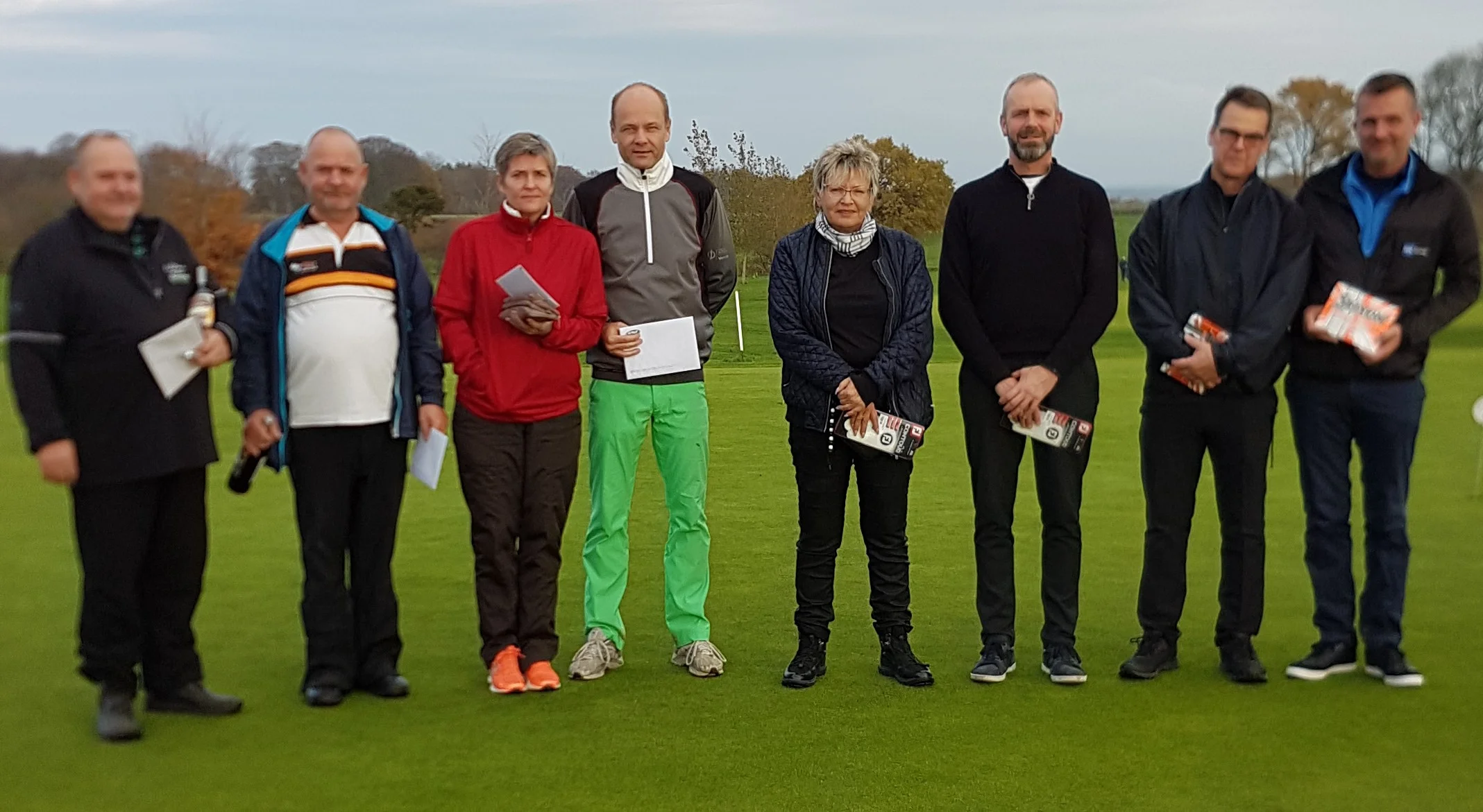 Vinderne i B rækken : Bent Andersen, Allan Andersen, Annie Ølgaard, Kenneth Pedersen, Pia Nyholm, Ove Aagaard, Peter Storm og Anders Storm.