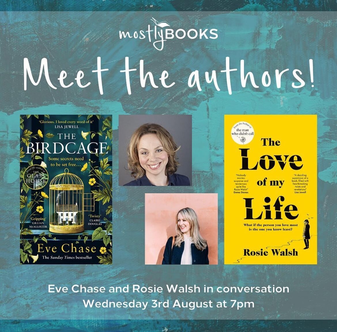 Come and join us! Our event at wonderful @mostlybooks_shop in Abingdon, Oxfordshire, has been rescheduled for WEDNESDAY 3rd AUGUST. Our first attempt was stymied by covid but we are now raring to go. @evepollychase and I will be there to talk about o