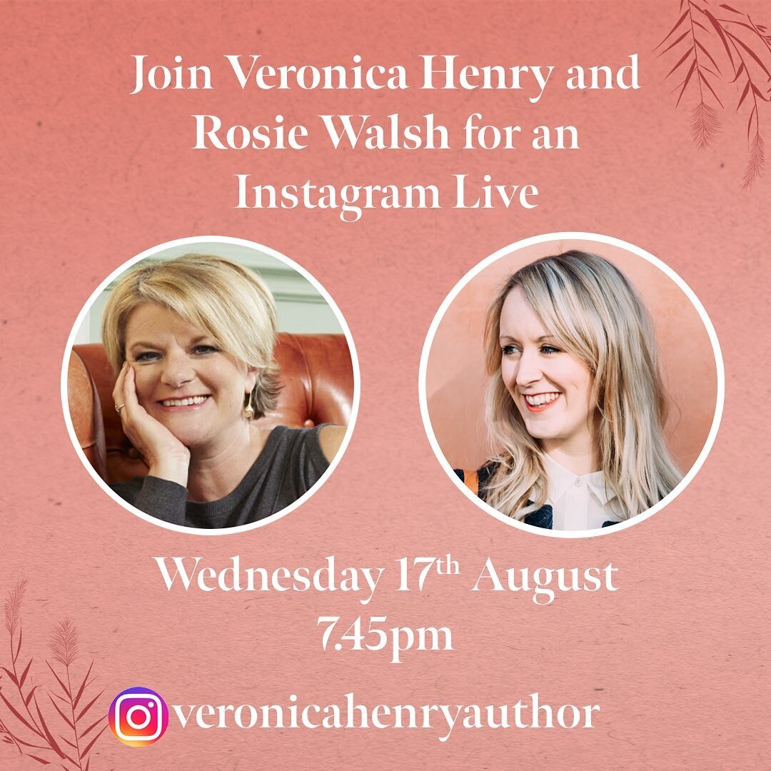 Delighted to be joining my pal the mega author @veronicahenryauthor tomorrow evening on an IG live at 7.45pm. Join us over on her account for book chat and some filthy cackling. At least that&rsquo;s how I associate time spent with this woman. But pe