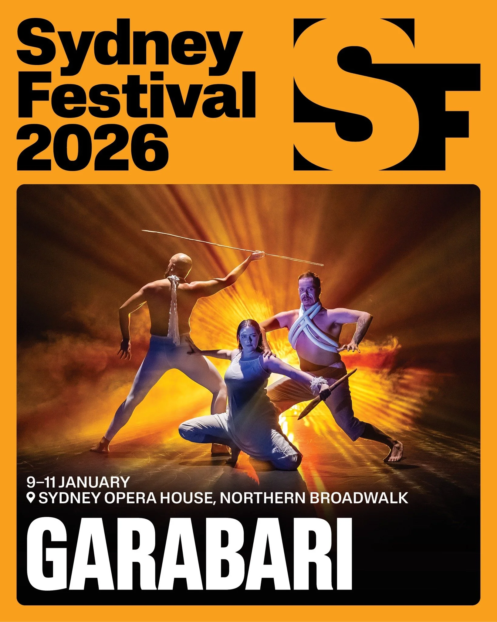 Dance. Gather. Connect. Corroboree. Garabari.

This January marks a defining moment. We step into a new scale of visibility and cultural strength as we bring Garabari to Sydney Festival.

After years of holding audiences close in intimate theatre roo
