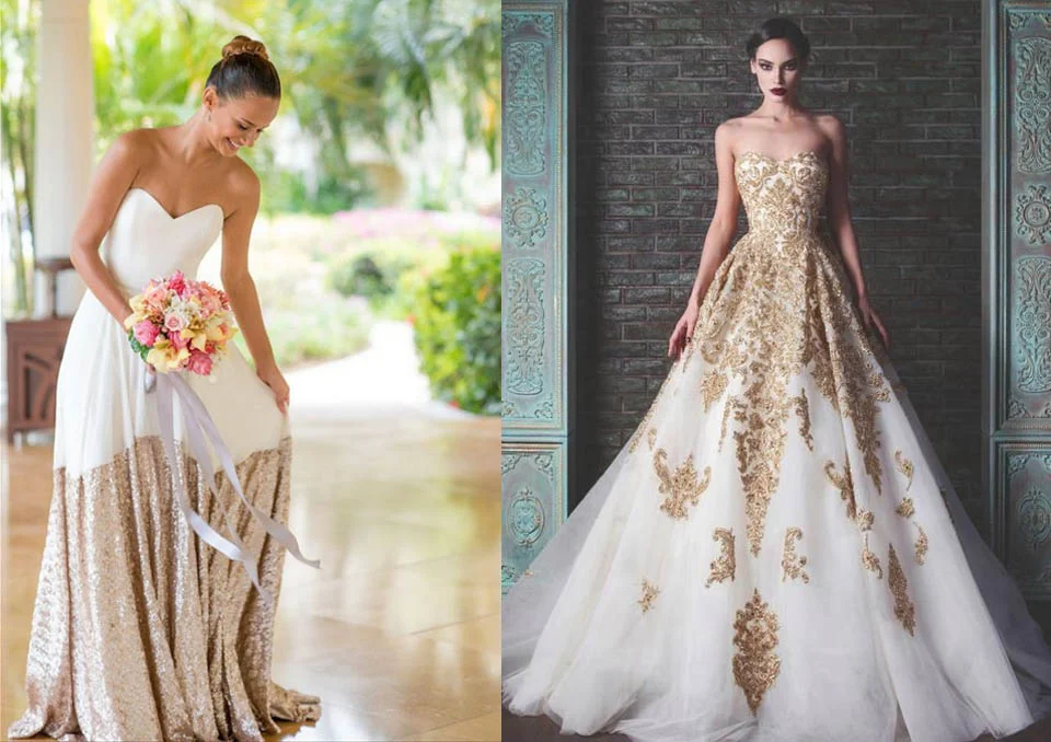 Sale abito da sposa oro Clearance Black Friday