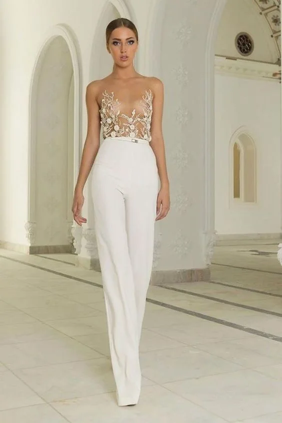 Da Sposa Pantalone E Top Da Cerimonia Abiti Sposa Pantaloni 2020